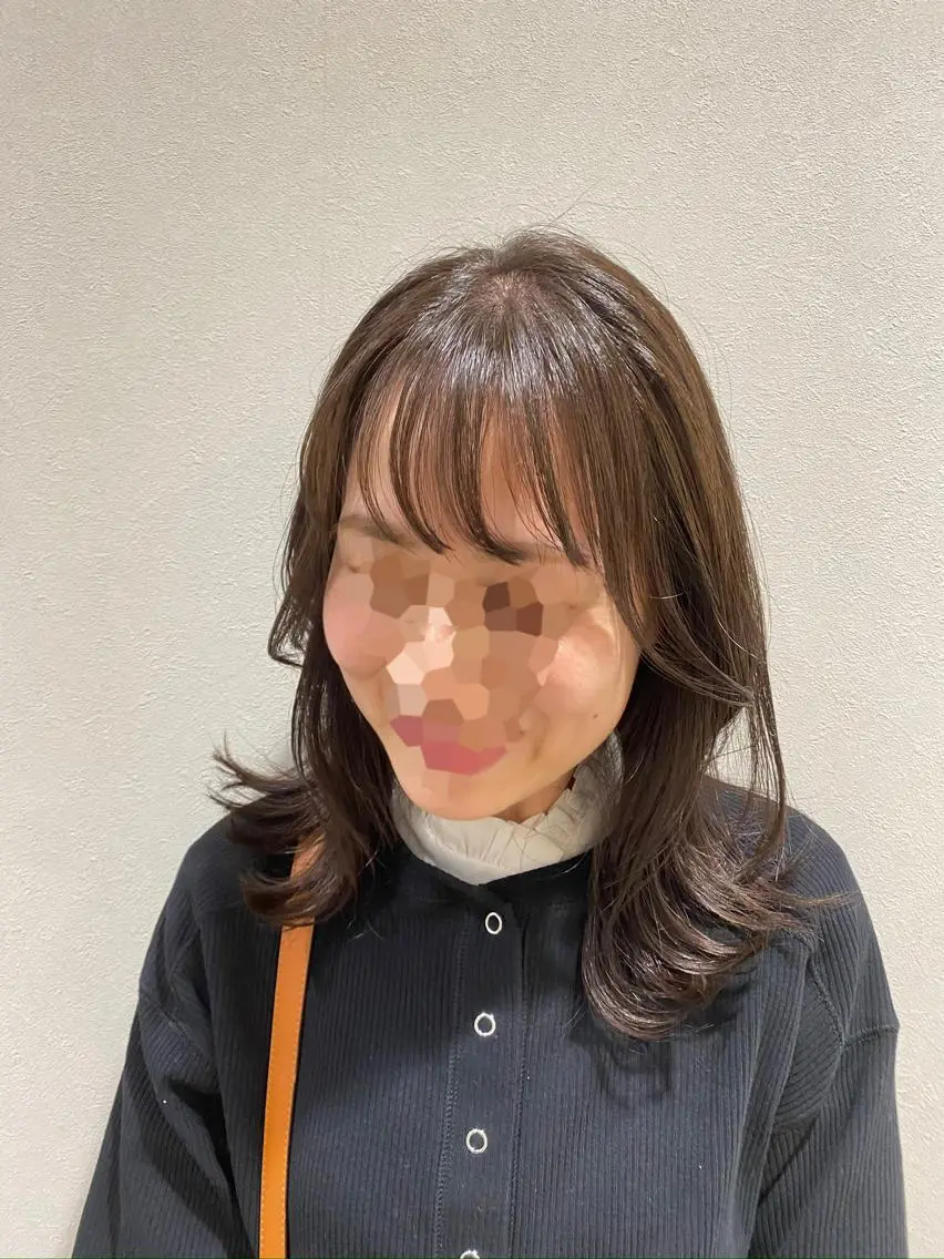 髪にも頭皮にも優しいカラー✂︎カット+アドミオカラー🤍の写真