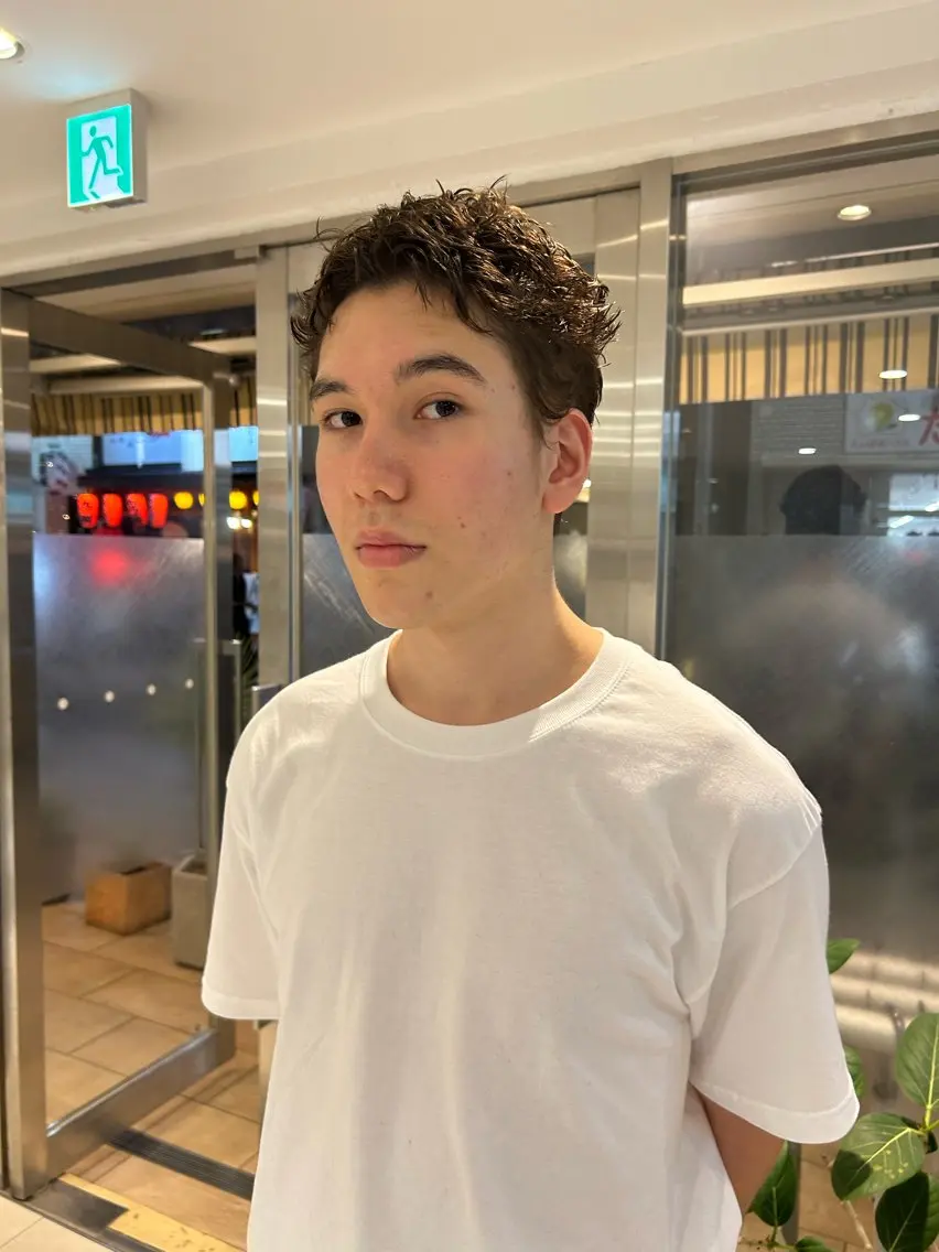 ショート パーマ メンズ メンズ得意です💥 ハユカといいます❗️のヘアスタイル