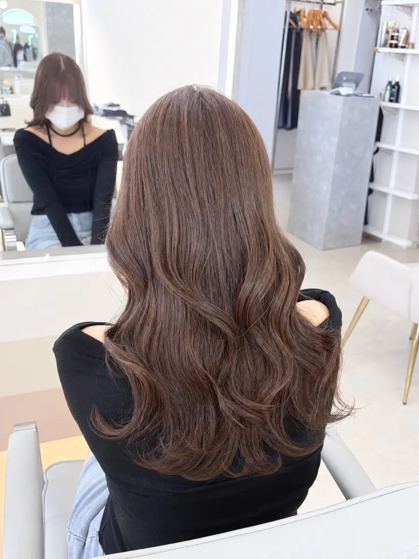 ロング ヘアカラー トリートメント ヘッドスパ 角田 満帆のヘアスタイル