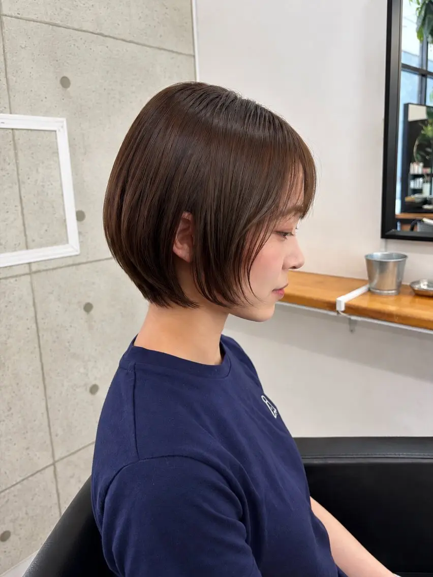ショート カラー ショートボブ ボブ ショートヘア カット ヘアカラー トリートメント ダブルカラー メンズパーマ大成のヘアスタイル