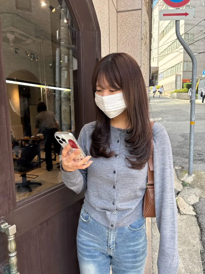 ロング カット ヘアカラー トリートメント Lidee kanonのヘアスタイル