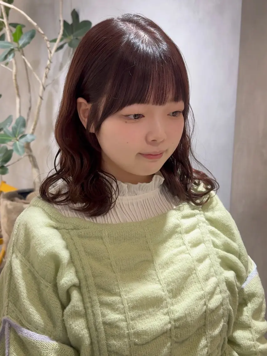 セミロング カット ヘアカラー トリートメント 新宿/顔周りカット +レイヤー＝しずく♩のヘアスタイル