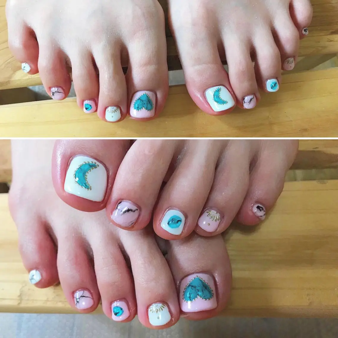 ネイル フットネイル シンプルネイル 春ネイル 夏ネイル ホワイト nail fufla ♡yamane♡のネイルデザイン