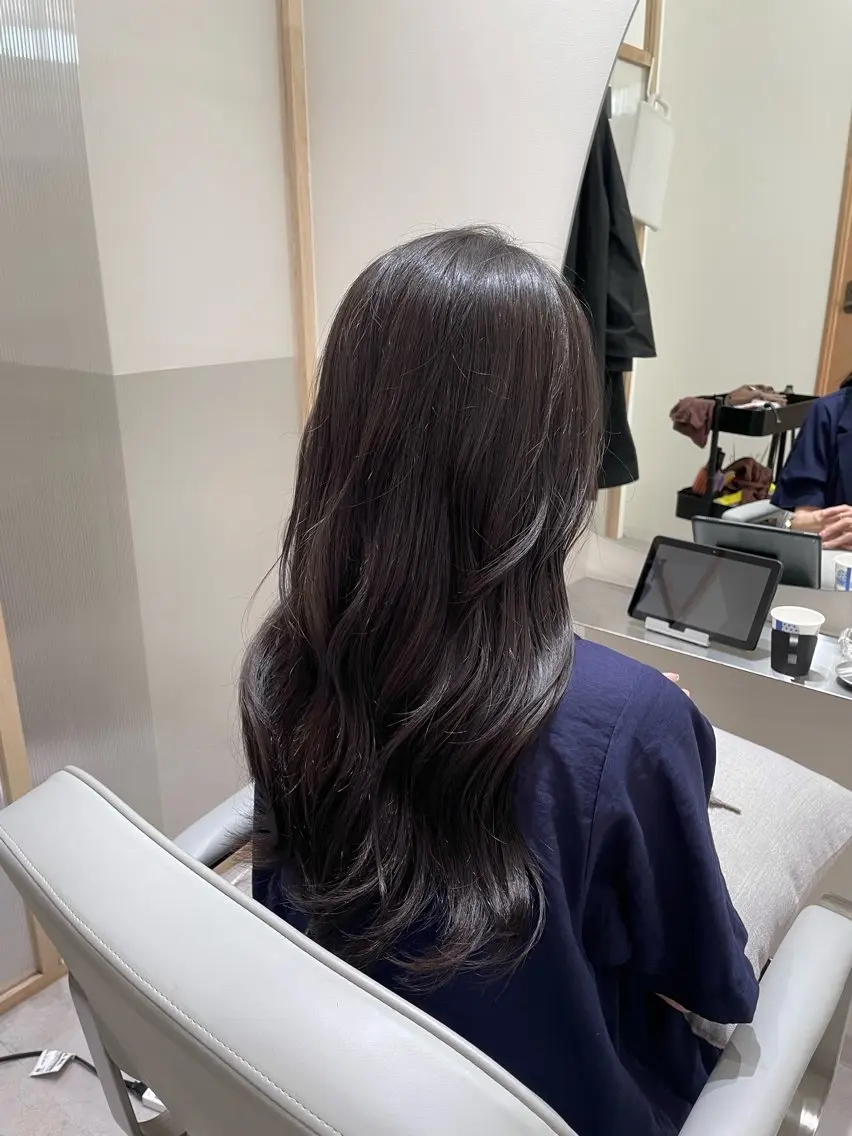 ロング カラー グレージュ アイスグレージュ ラベンダーカラー 髪質改善✨Zina浦 安/個室🌈YUKIのヘアスタイル
