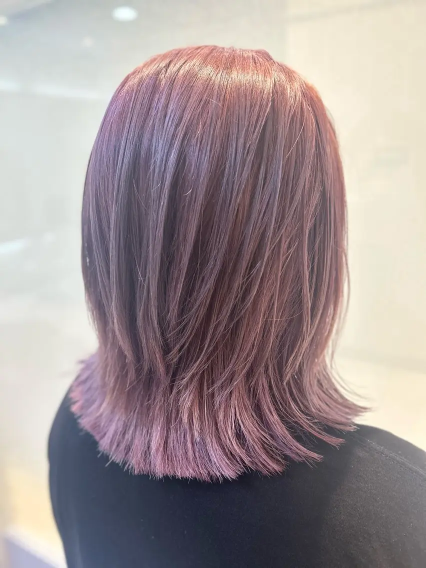 ミディアム カラー ヘアカラー トリートメント 縮毛矯正/髪質改善/ 艶髪ササキナツミのヘアスタイル