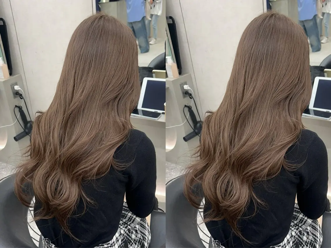 ミディアム カラー ヘアアレンジ カット ヘアカラー fumika🎀 ベージュのヘアスタイル