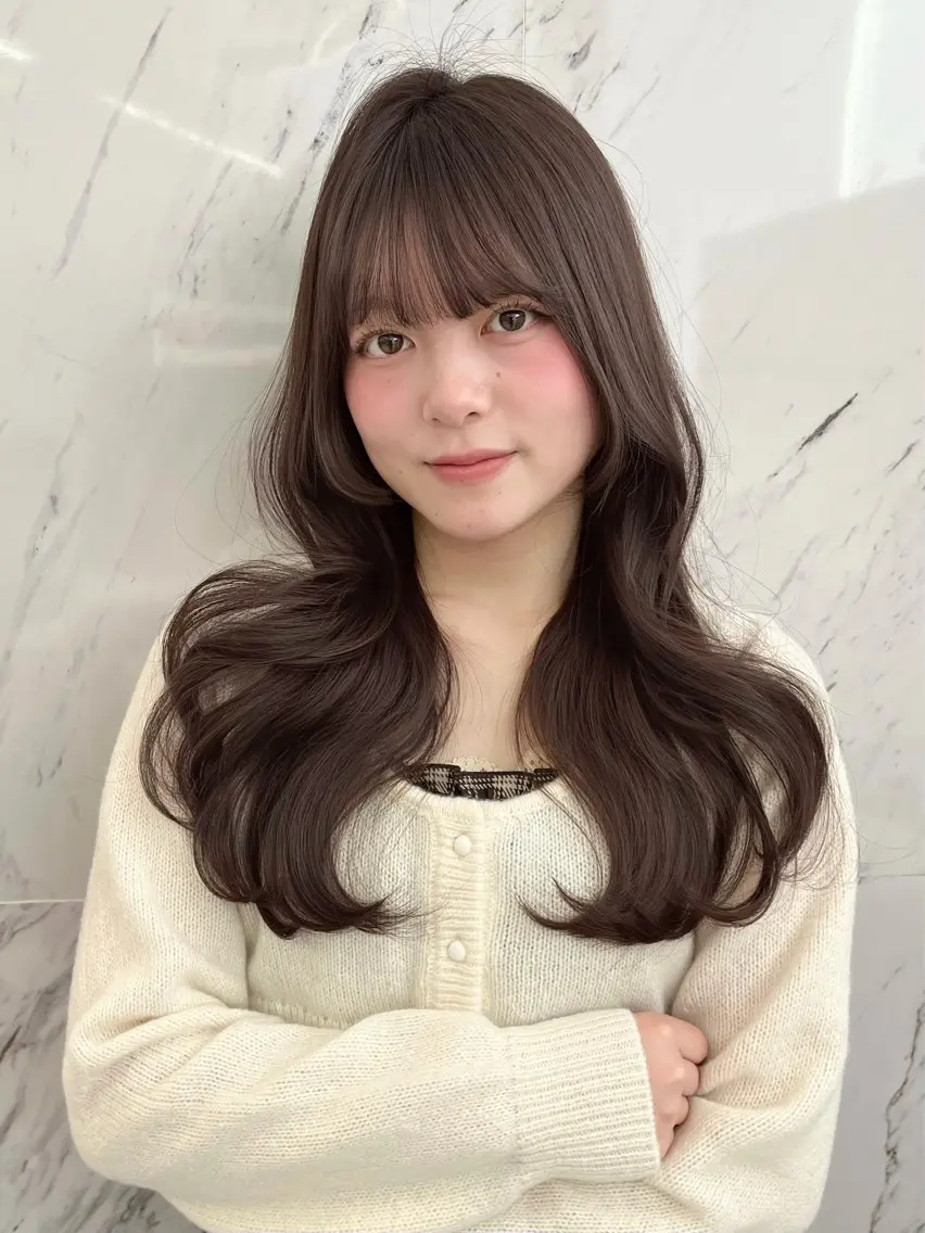 ロング カラー ヘアカラー ParveMix ♡白神みやびのヘアスタイル
