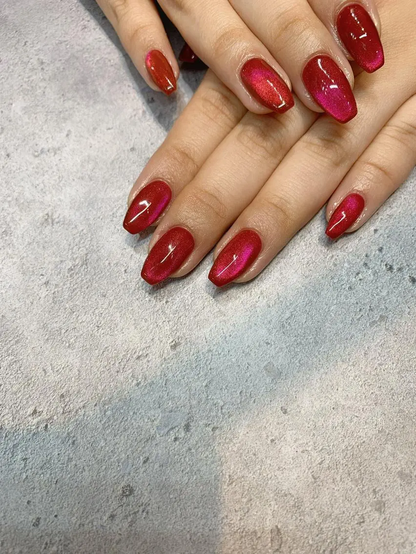 初回限定【オフ込み】奥行きマグネットネイル✨クリアカラーを重ねた奥行きのあるマグネットネイル💅の写真