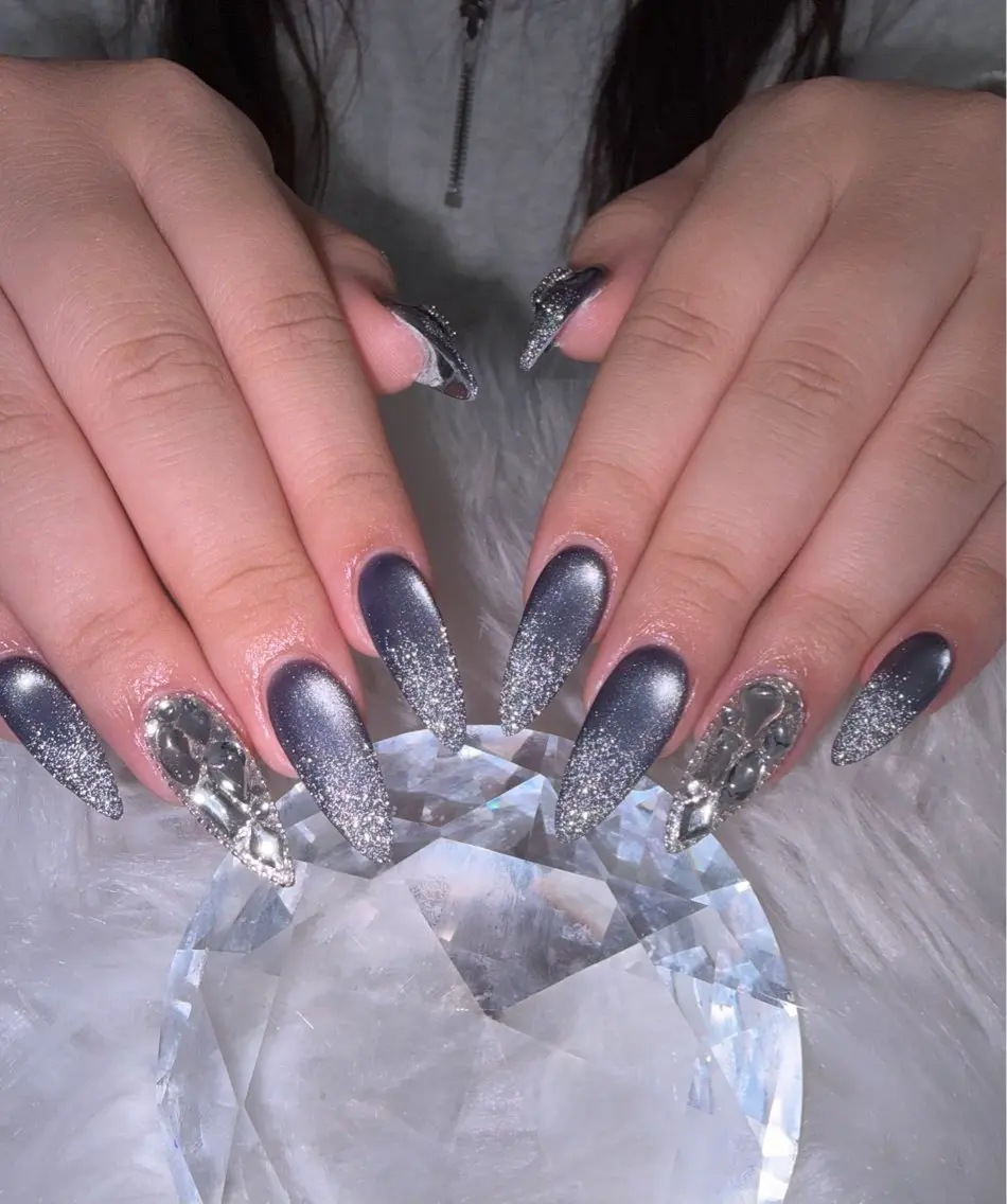 ネイル アートネイル オーロラネイル チークネイル 長さ出し フットネイル ハンドネイル Chan nailsのネイルデザイン