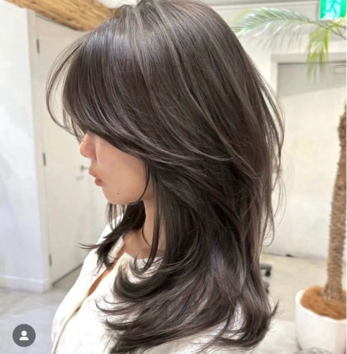 ロング お顔まわりカット たなかちなみ🦤♡のヘアスタイル