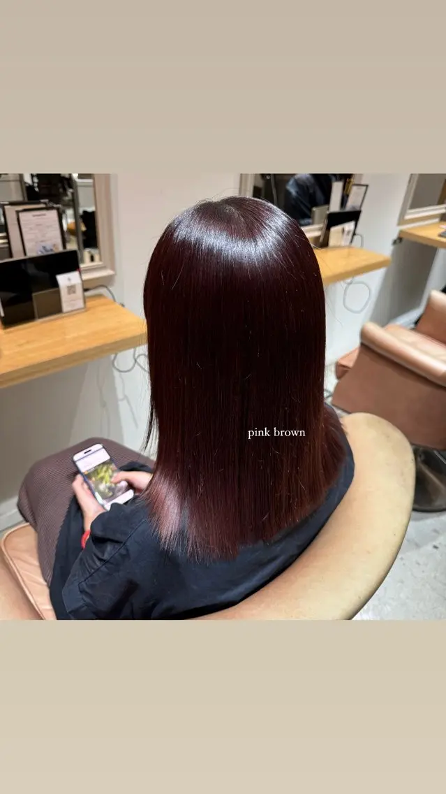 カラー ブリーチ ブリーチなしカラー ピンクカラー 松尾 汐莉のヘアスタイル