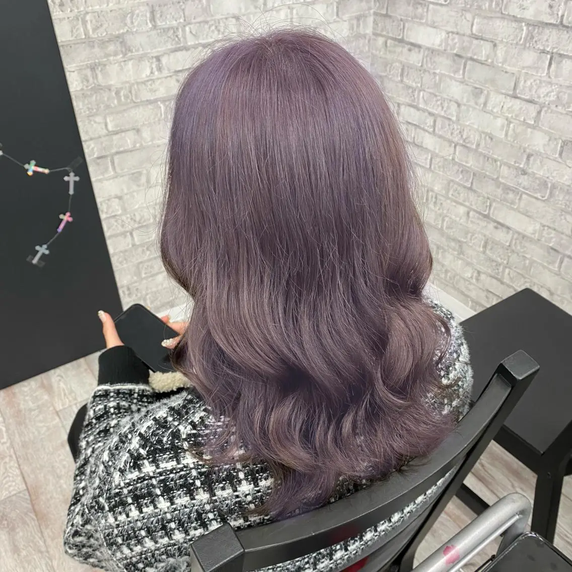 ミディアム カラー パーマ ヘアアレンジ メンズ キッズ ネイル マツエク・マツパ アイブロウ 似合わせカラー♡髪質 改善🎀サトカ🍒のヘアスタイル
