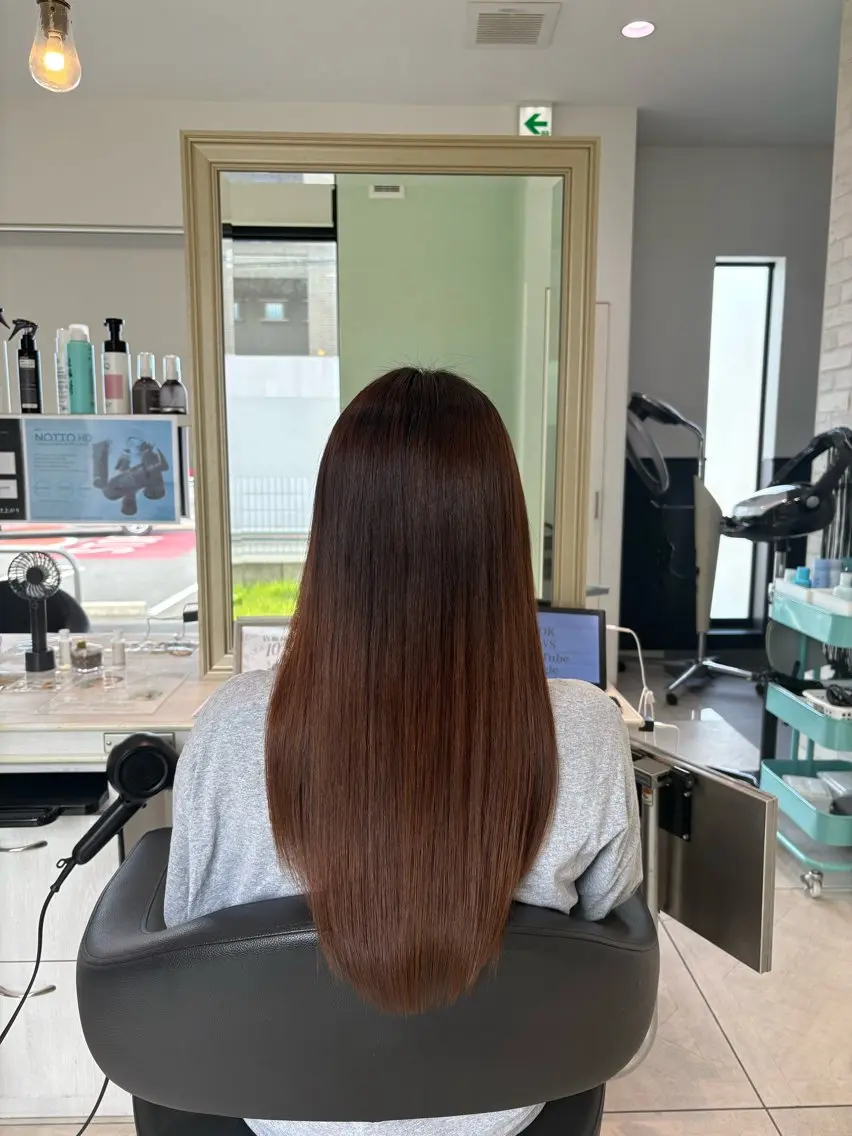 ロング ロング 縮毛矯正 カット 縮毛矯正 トリートメント kanna 【クロスパーマ】のヘアスタイル