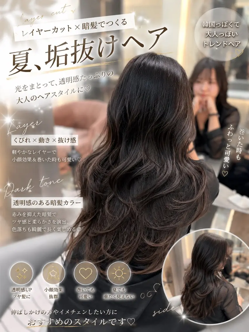 ミディアム 美髪✖️透明感カラー / タケシタのヘアスタイル