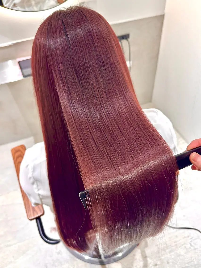 セミロング カラー 透明感カラー 髪質改善 トリートメント ヘアカラー トリートメント 髪質改善 縮毛矯正/ レイヤー/銀座/本木のヘアスタイル