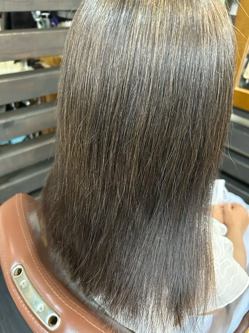 セミロング くせ毛 トリートメント 竹内 幸生のヘアスタイル