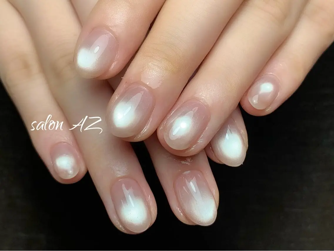 ネイル アートネイル フレンチネイル マグネットネイル ニュアンスネイル オフィスネイル ハンドネイル salon AZのネイルデザイン