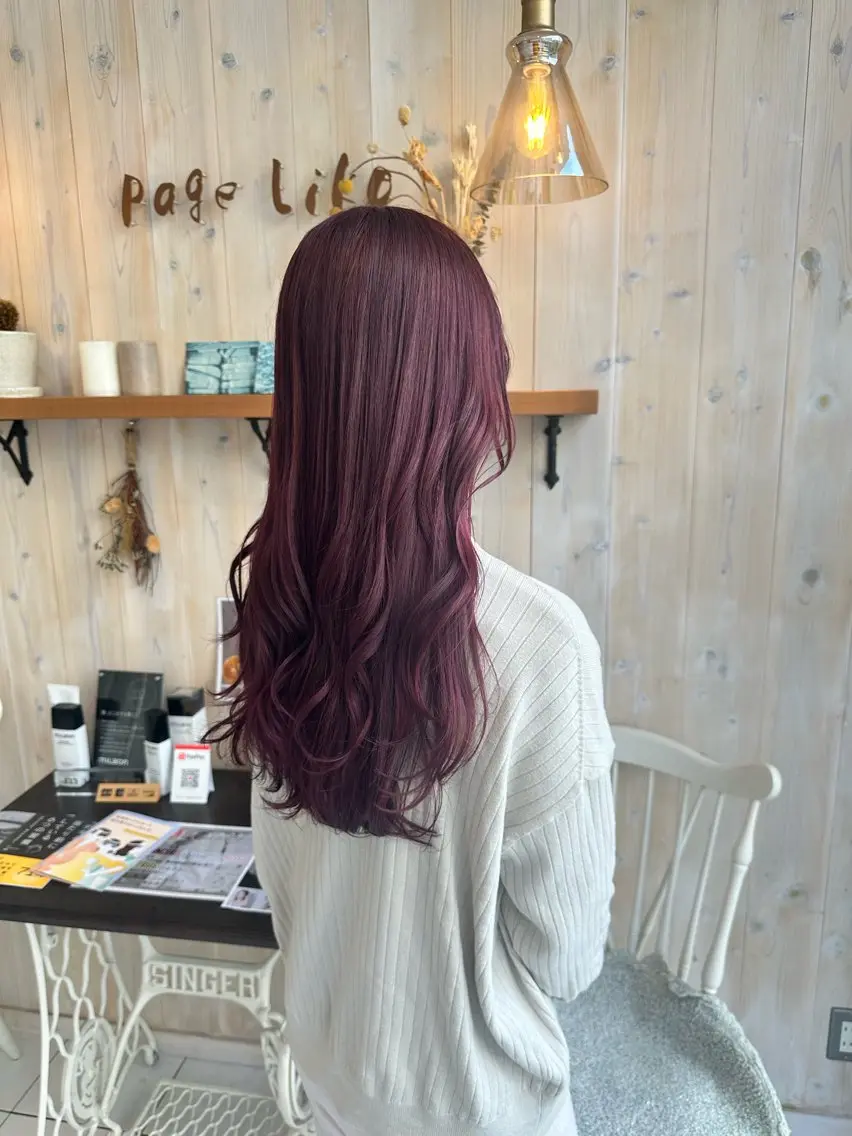 ロング カラー ブリーチ ダブルカラー ブリーチなしカラー カット ヘアカラー アニメオタク美容師/ miharuのヘアスタイル