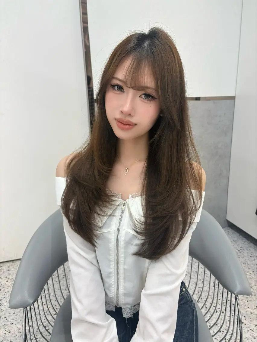 ロング カラー カット ヘアカラー トリートメント yui🎀ブリーチな しダブルカラー/博多のヘアスタイル