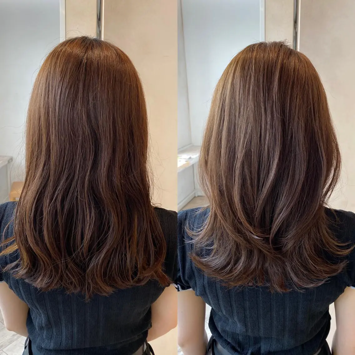 ミディアム 顔まわりカット🌟 くびれヘア/寺門遥輝のヘアスタイル