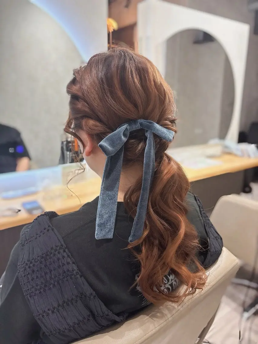 ヘアアレンジ ポニーテール 結婚式・ブライダル Noe' Akariのヘアスタイル