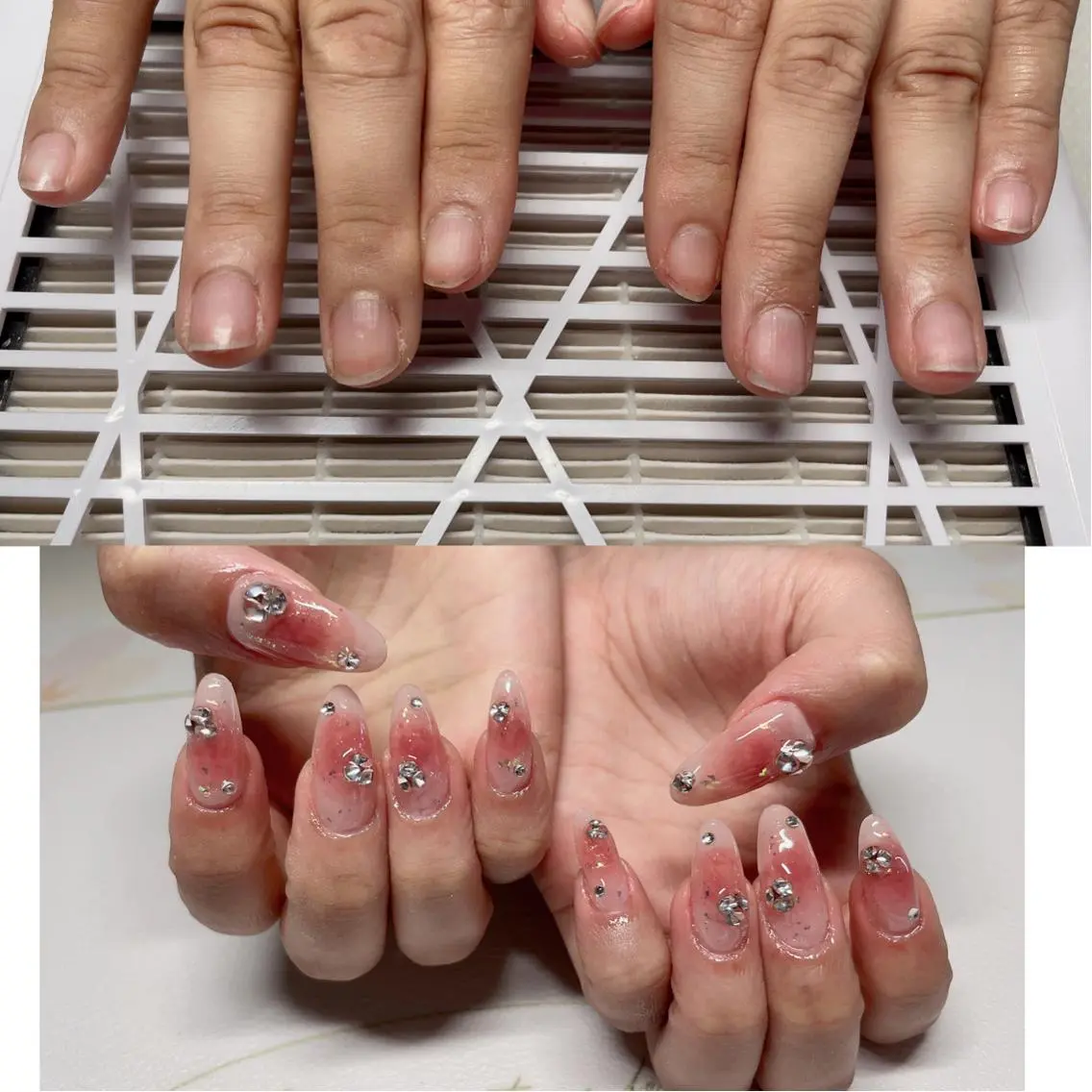 ネイル チークネイル 赤色 ハンドネイル エン Nail salonのネイルデザイン