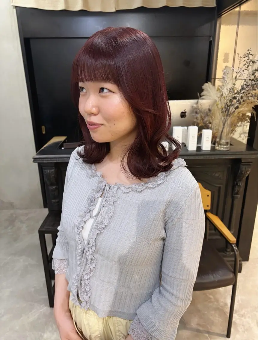 セミロング ヘアカラー 透明感カラー/ 池袋/nana 🎀のヘアスタイル