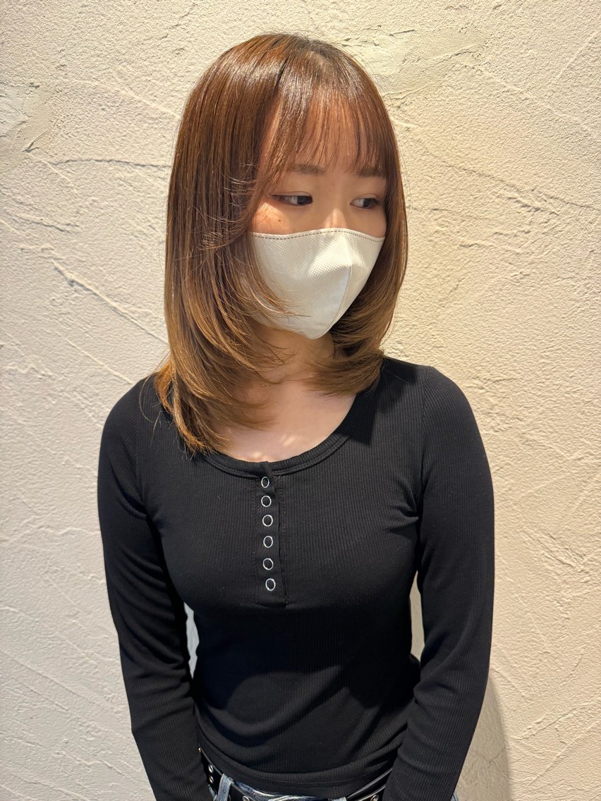 セミロング カット ヘアカラー トリートメント ヘッドスパ アオトソラ いしざかのヘアスタイル