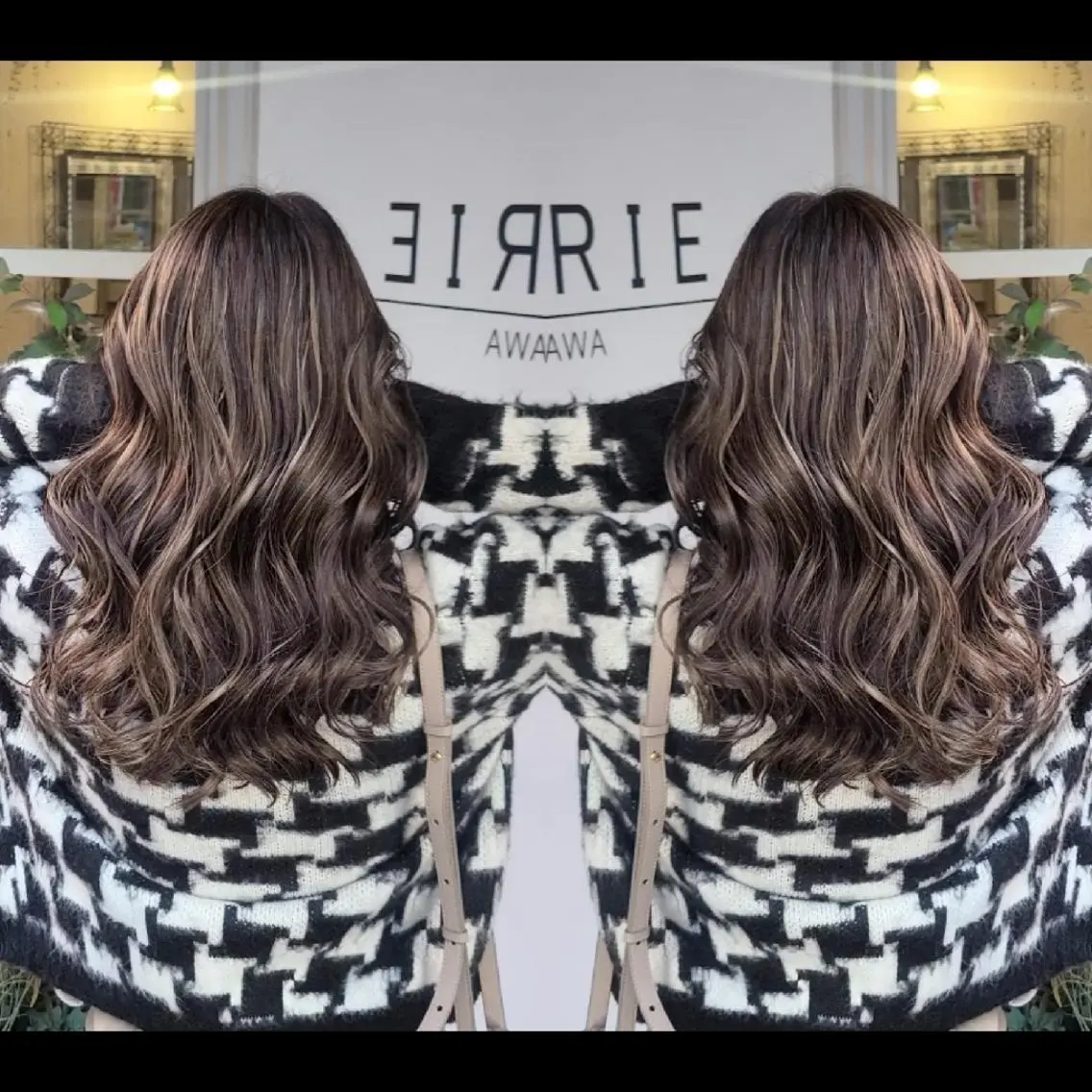ロング カラー アッシュ アッシュグレー バレイヤージュ ベージュカラー ブリーチ ヘアカラー バレイヤージュ/ ハイライト/大内格のヘアスタイル