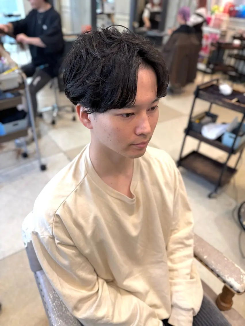 ショート メンズ メンズパーマ ショート/ボブ アンドウ☺︎のヘアスタイル