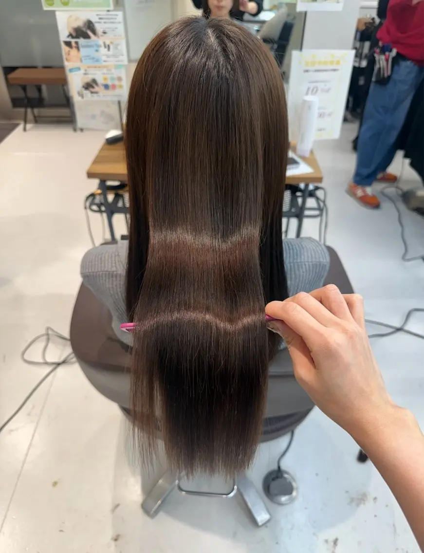 ロング 縮毛矯正 トリートメント 榎本雪来⛄️ メンズカット✂️のヘアスタイル
