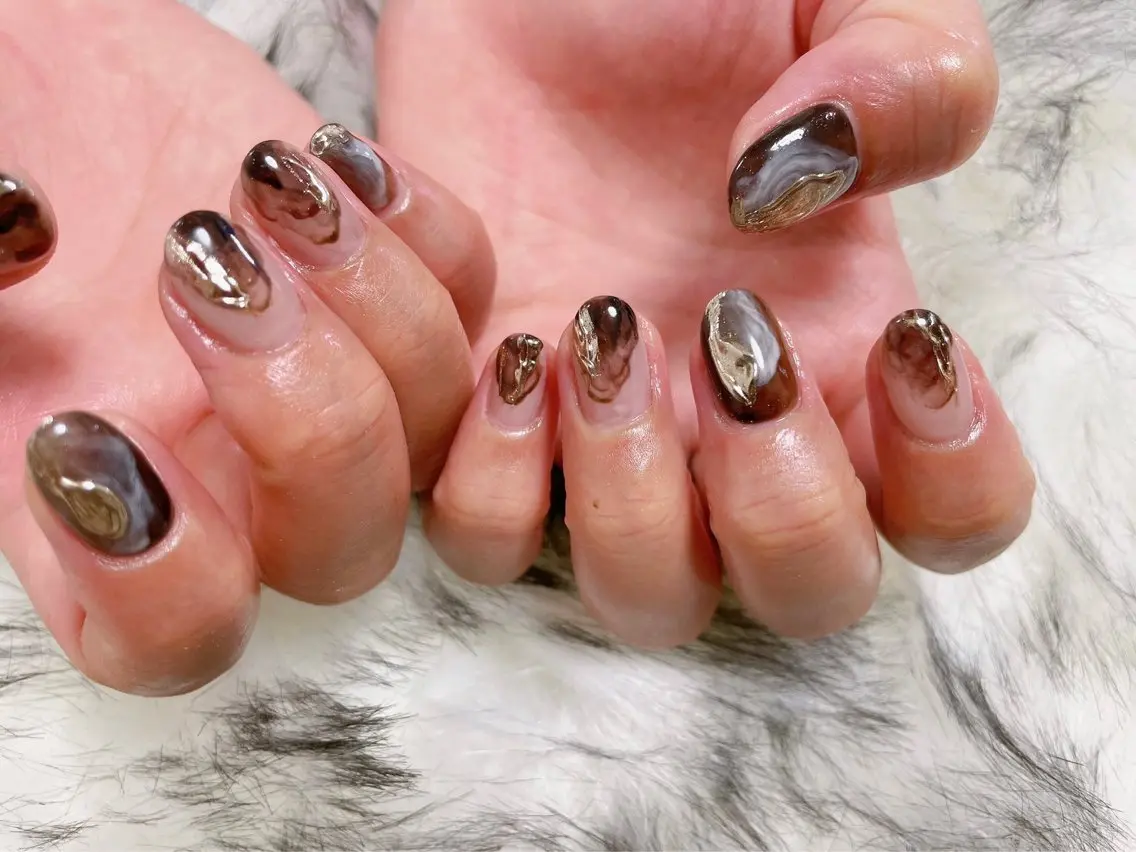 ネイル ニュアンスネイル ハンドネイル kiki nail &brow二子玉川のネイルデザイン