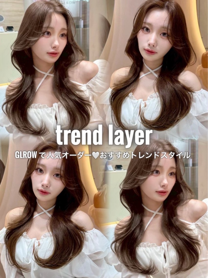 ロング カラー パーマ ヘアアレンジ カット ヘアカラー トリートメント ダブルカラー/ベー ジュ/レイヤー/ハルのヘアスタイル