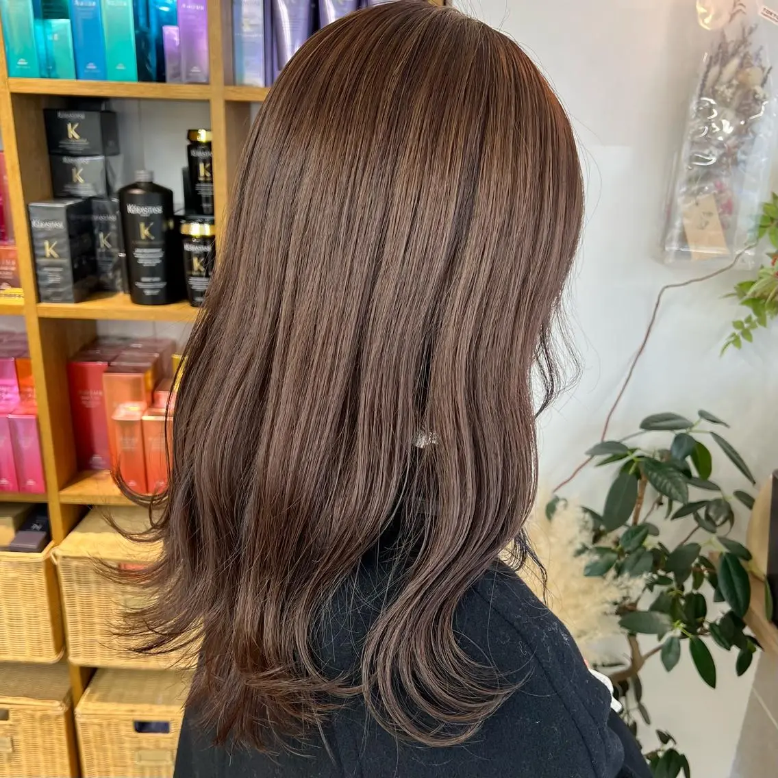 ロング カラー ブラウンカラー モカブラウン ✨️今だけ無料✨️ 鶴田みなみのヘアスタイル