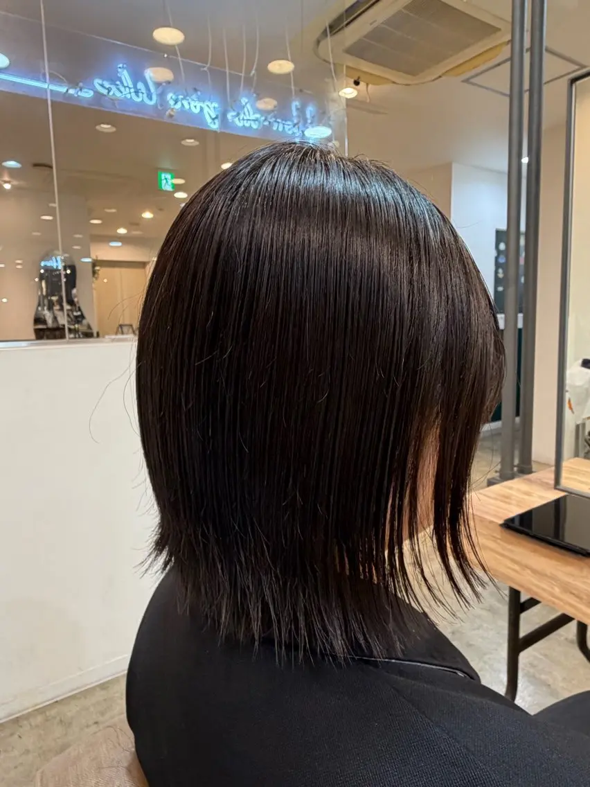 ミディアム ボブ レイヤーカット hair brace 智之のヘアスタイル