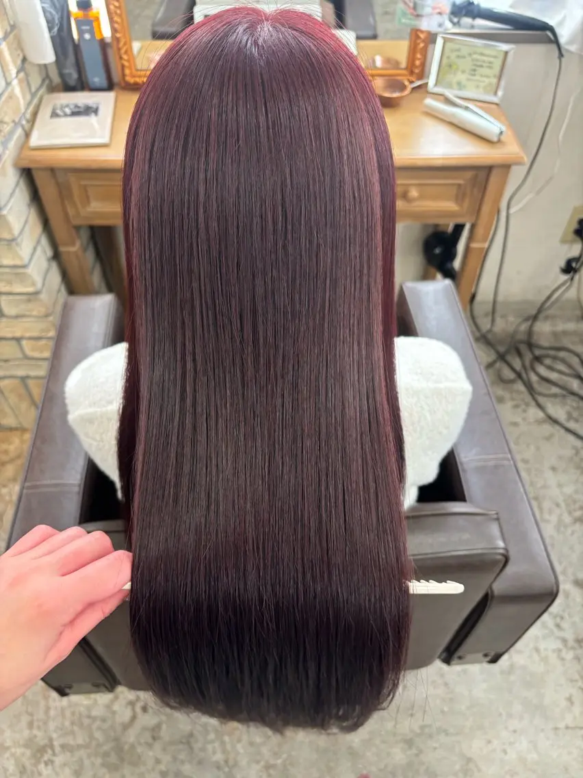 ロング ヘアカラー トリートメント 髪質改善特化🫧韓国 🇰🇷amiruのヘアスタイル