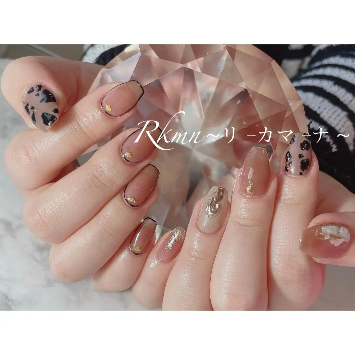 ネイル アートネイル 春ネイル ハンドネイル フットネイル ハンドケア Rkmn ~リ-カマ-ナ~のネイルデザイン