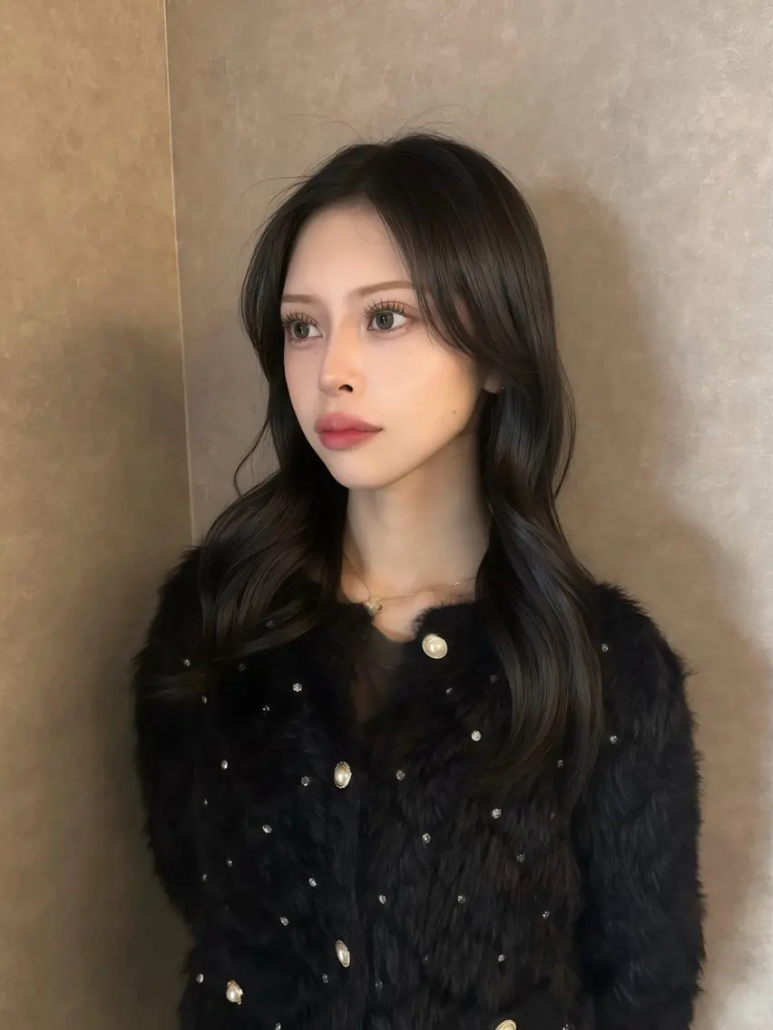 ロング カラー カット ヘアカラー トリートメント 韓国/レイヤー/ 透明感🩶ひかる🩶のヘアスタイル