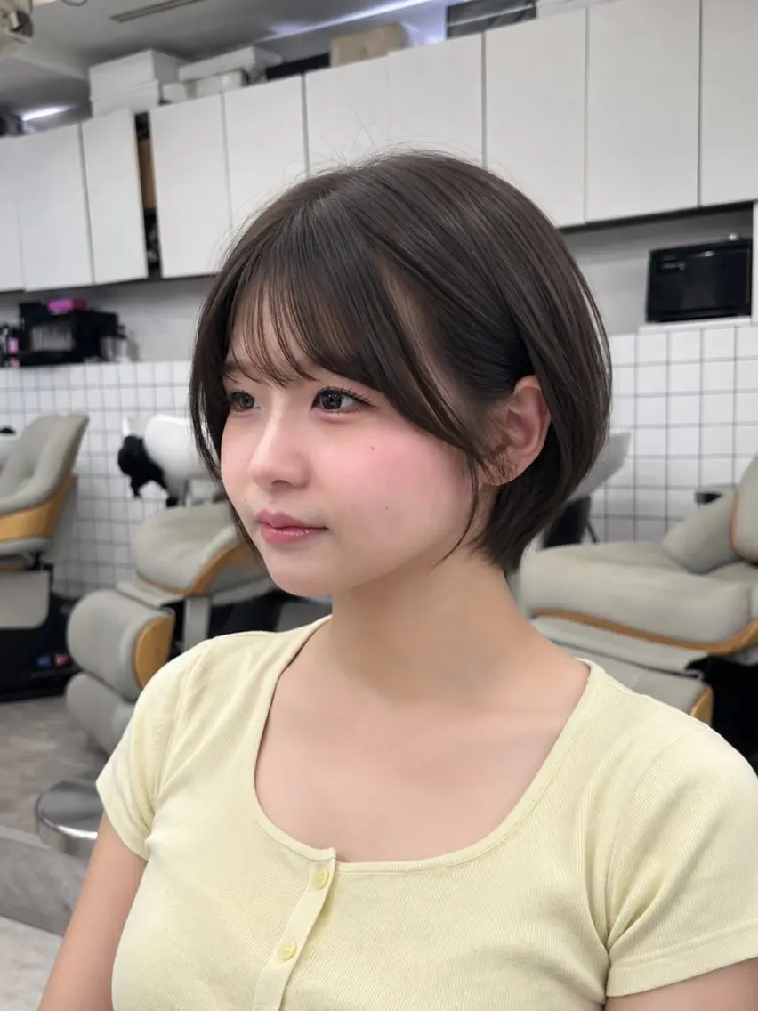 ショート 韓国ヘア🇰🇷／ 艶カラー鈴木萌愛🩶のヘアスタイル
