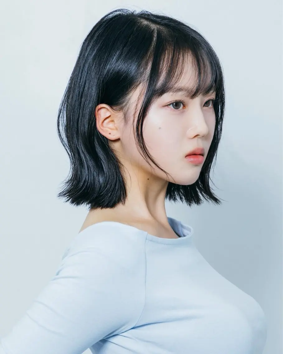 ミディアム タンバルモリ 韓国風ヘア カット トリートメント YUTO 韓国美容師 레이어드컷,韓国ヘアのヘアスタイル