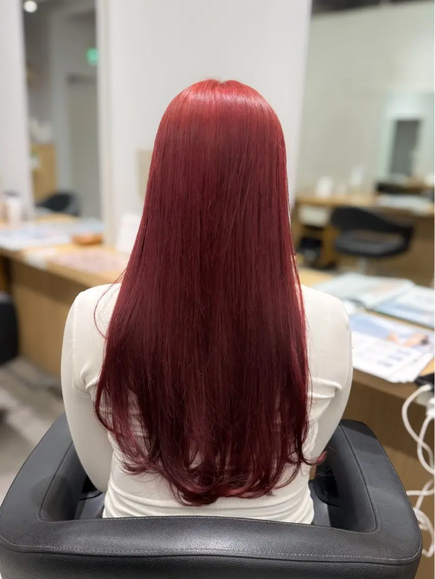 ロング カラー ブリーチ ヘアカラー トリートメント 巻ける髪質改善🫧ハ イライト/永田汰伊智のヘアスタイル