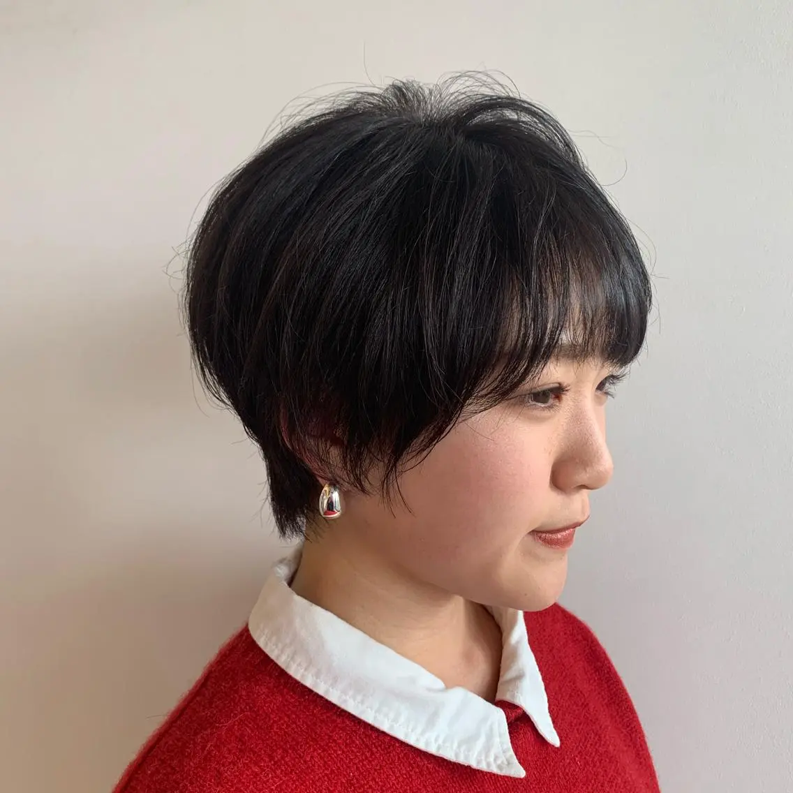 ショート カラー エドルカラー ショートヘア 早稲田/ショート/ 髪質改善/艶カラーのヘアスタイル