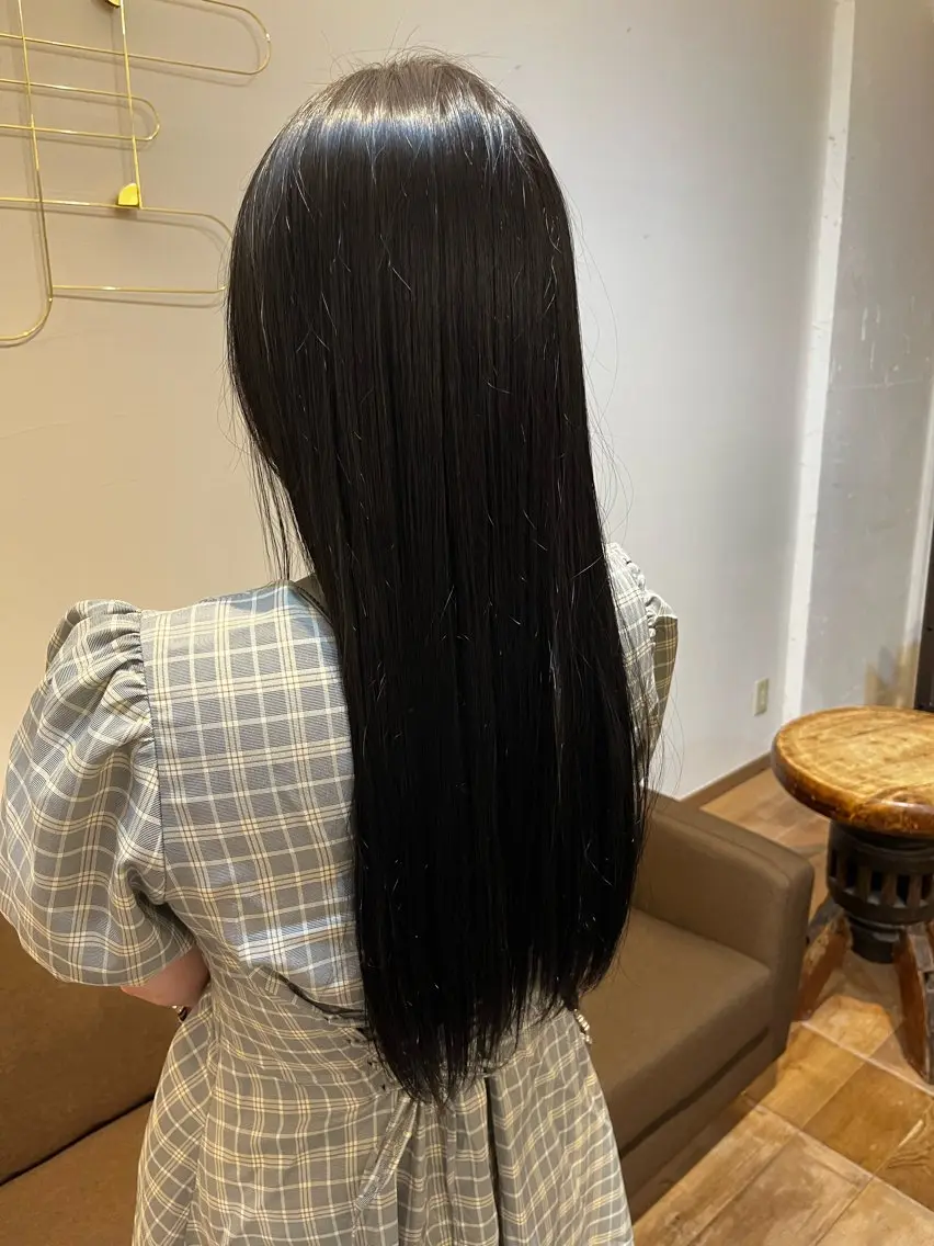 ロング ロング 縮毛矯正 臺 佳連のヘアスタイル
