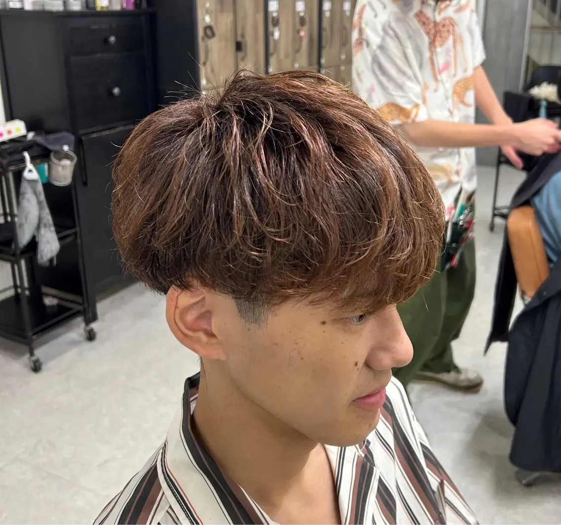 カラー メンズ カズキ🌼曲がる 縮毛矯正のヘアスタイル