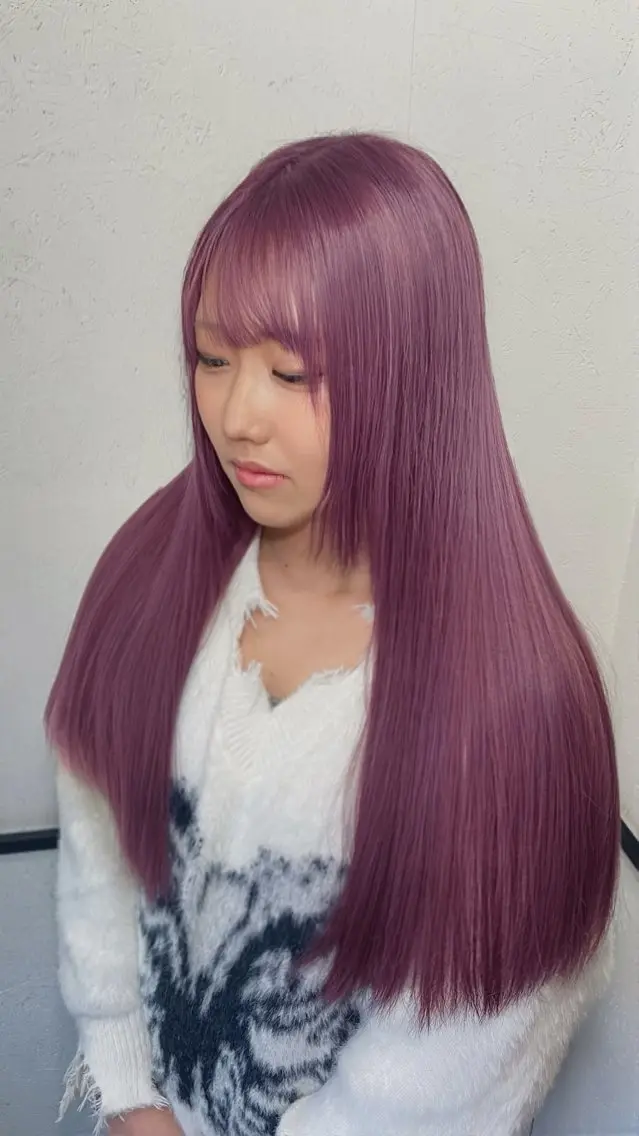 ロング カラー ハイトーンカラー ピンクカラー バイオレットカラー 【渋谷ハイトーン】 北村 光太郎のヘアスタイル