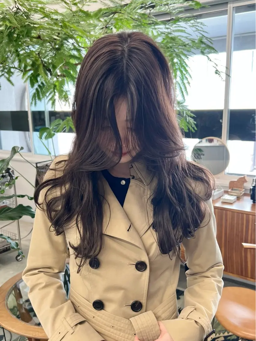 ロング カラー カット ヘアカラー 樫原裕二/レイヤー カット/透明感カラーのヘアスタイル