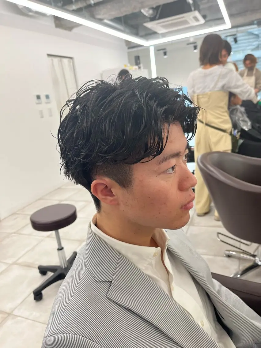 ショート パーマ メンズ 🏆メンズヘア特化 🥇代表りんぺーのヘアスタイル