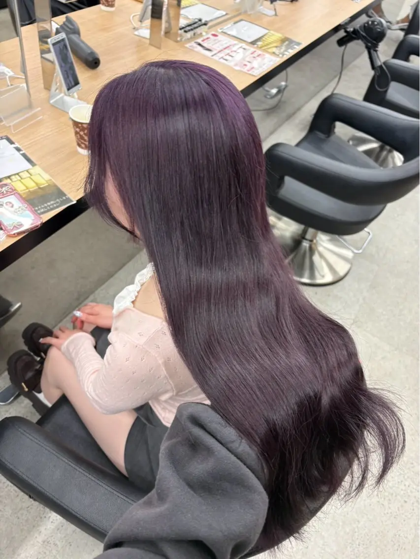 ロング ヘアカラー miku/ラベンダー 透明感カラー🪻❤︎のヘアスタイル