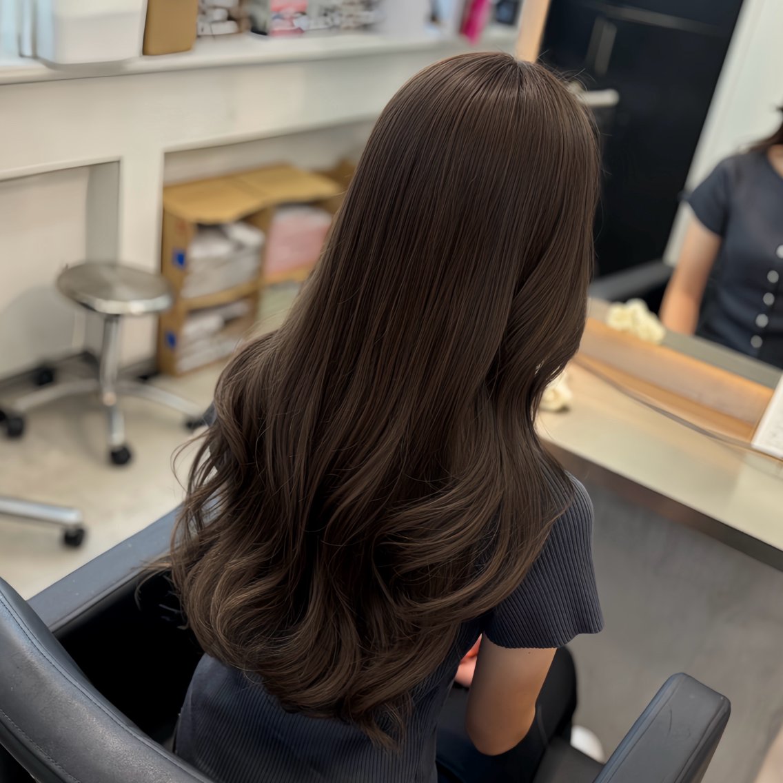 カラー ブリーチ 透明感カラー ダブルカラー グレージュ ブリーチなしカラー ヘアカラー MOMOKA /　Lapis今泉店のヘアスタイル