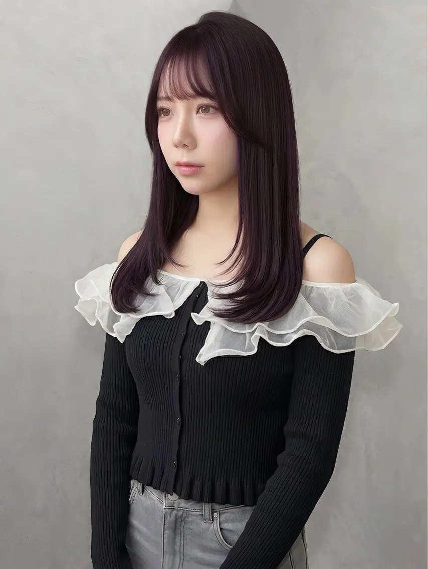 ロング カラー ベージュカラー ブリーチ ブラウンカラー ショコラブラウン ショコラグレージュ 吉田勇人🩶レイヤー •透明感カラー•暗髪のヘアスタイル
